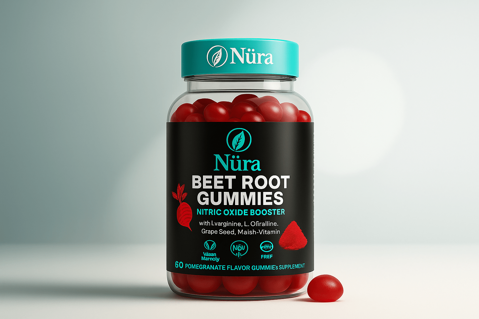 Premium Strawberry Beetroot Gummies for Nitric Oxide & Heart Health - Nura Nutrition - Nura Nutrition