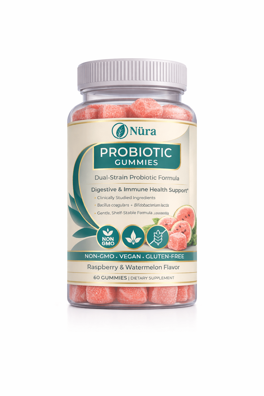 Dual Strain Probiotic Gummies - Nura Nutrition