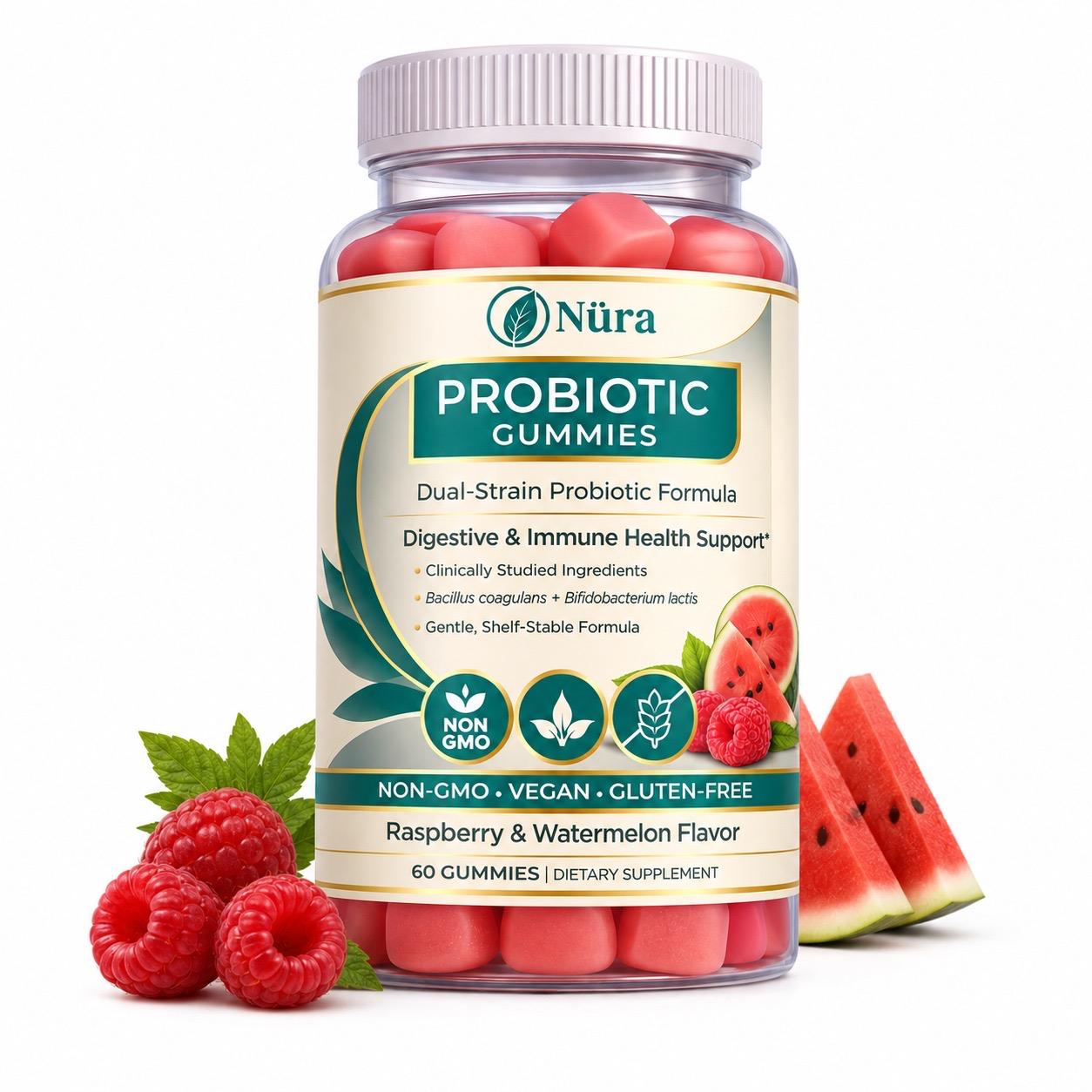 Nura Probiotic Gummies for Women and Men– Immune Health Support - Nura Nutrition